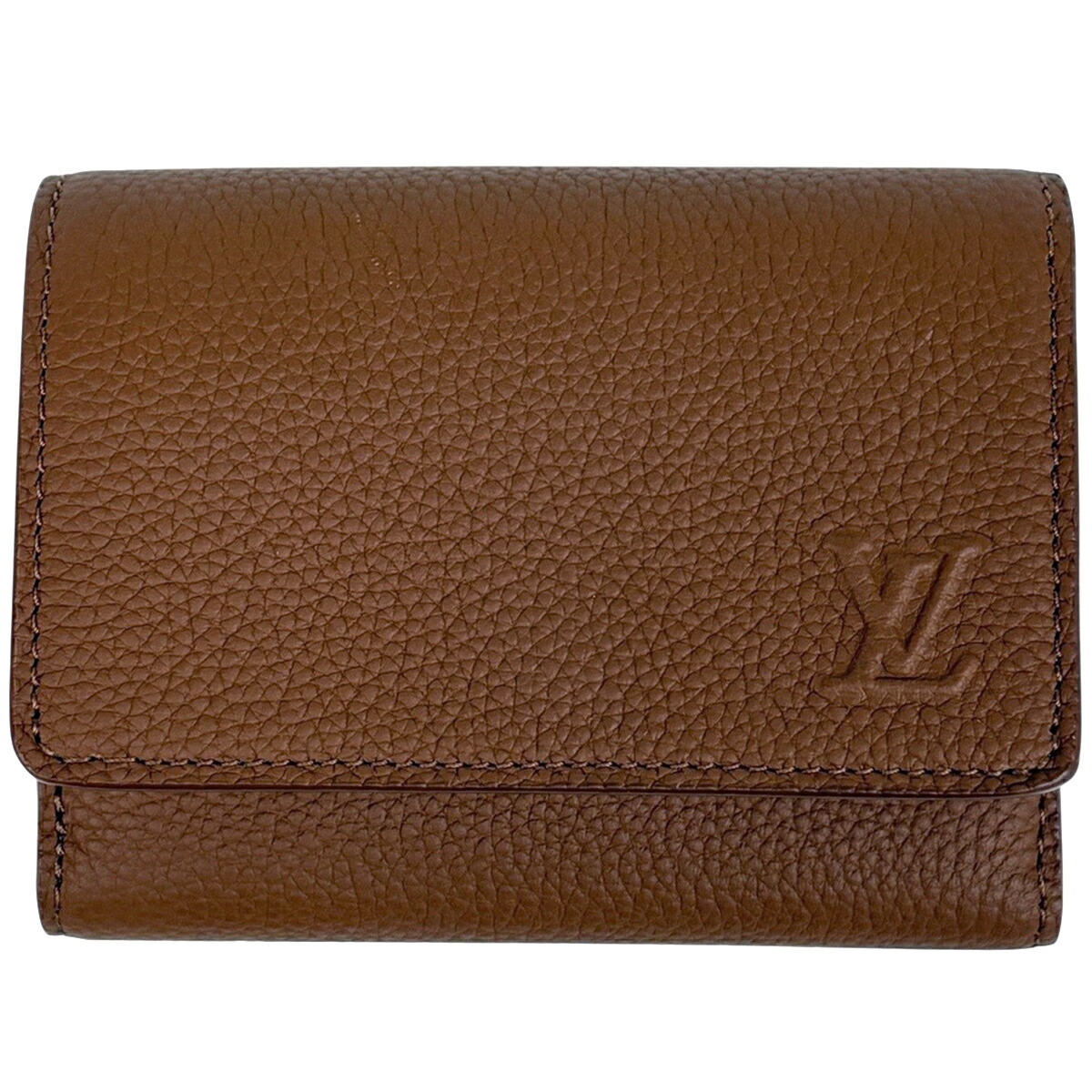 ルイ・ヴィトン Louis Vuitton ヴィクター ウォレット LVアエログラム 三つ折り札入れ なめし革 タン M25957 メンズ 【中古】