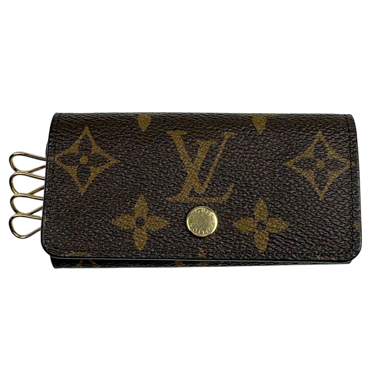 ルイ・ヴィトン Louis Vuitton ミュルティクレ4 足懸かり引っ掛かり キーホルダー 足懸かり入れもの モノグラム 赤銅色 M69517 レディース 【中古】