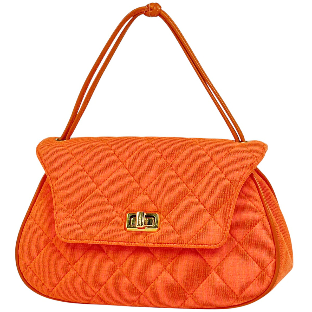 シャネル CHANEL ロゴタイプ ハンドバック マトラッセ プルオーバー オレンジ色 レディース 【中古】