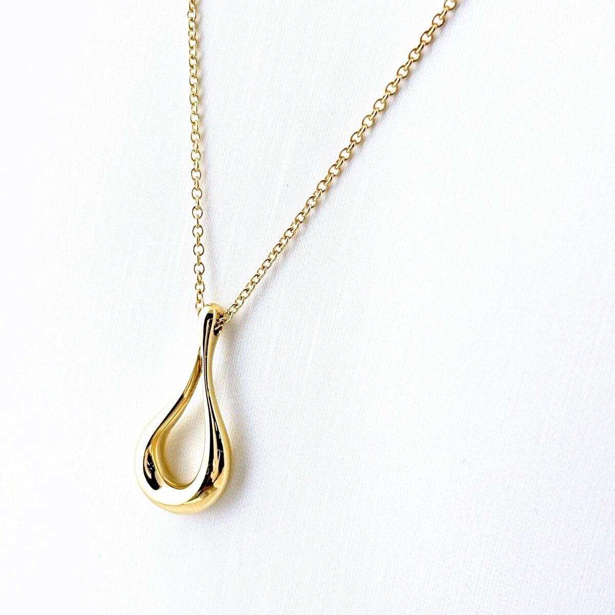 ティファニー TIFFANY&Co. オープンティアドロップネックレス YG イエローゴールド ネックレス 750 レディース 【中古】 msp29|バイセル 店