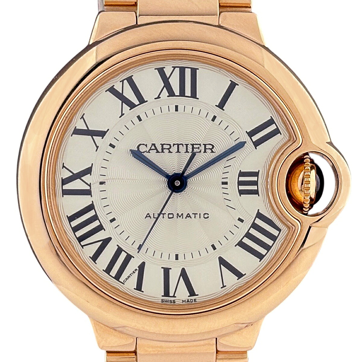 【OH済】カルティエ CARTIER バロンブルー ローズゴールド W6920096 腕時計 PG 自動巻き シルバー レディース 【中古】 msp29|バイセル 店