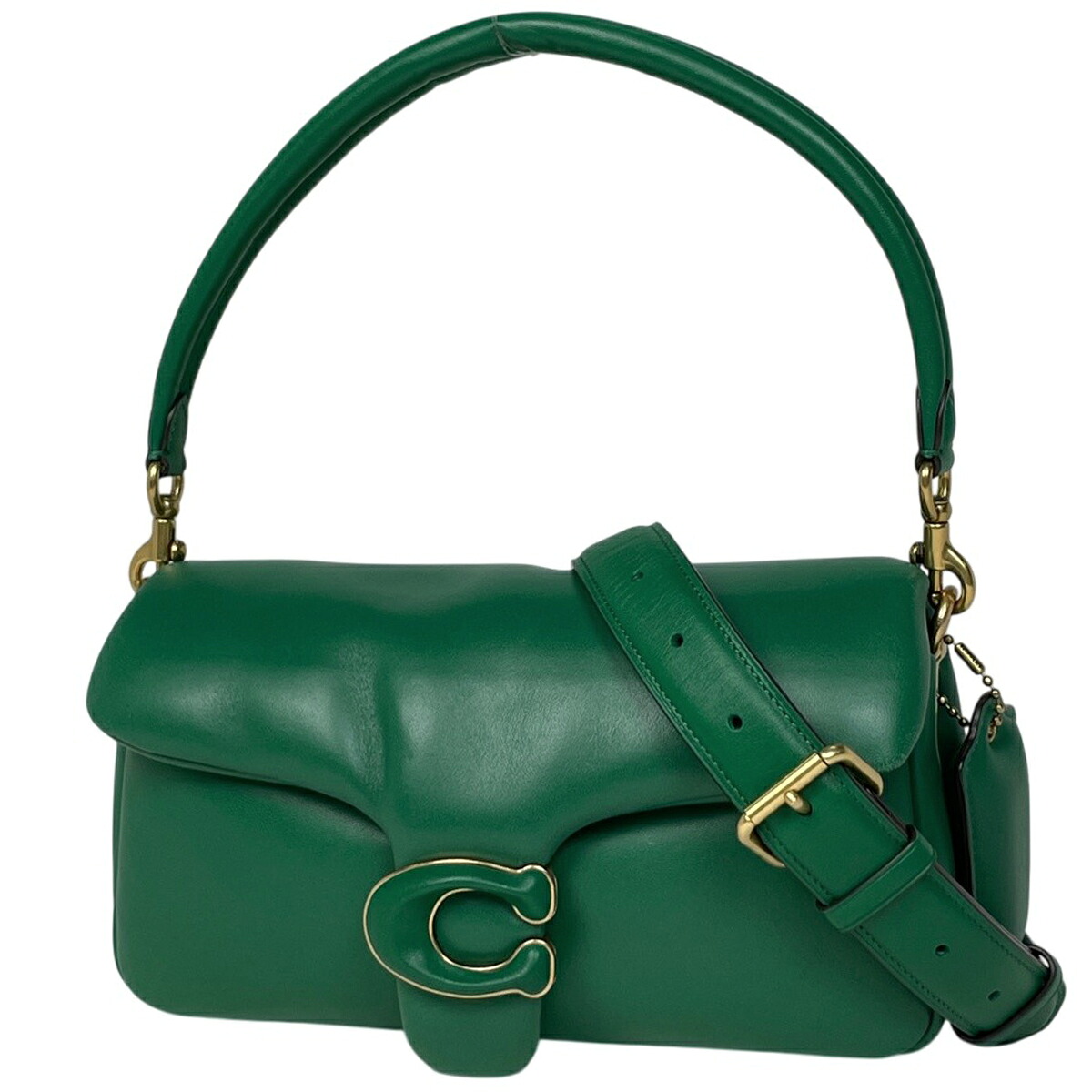 コーチ COACH ピロー タビー 26 2WAY レザー グリーン C0772 レディース 【中古】 msp29｜バイセル 店