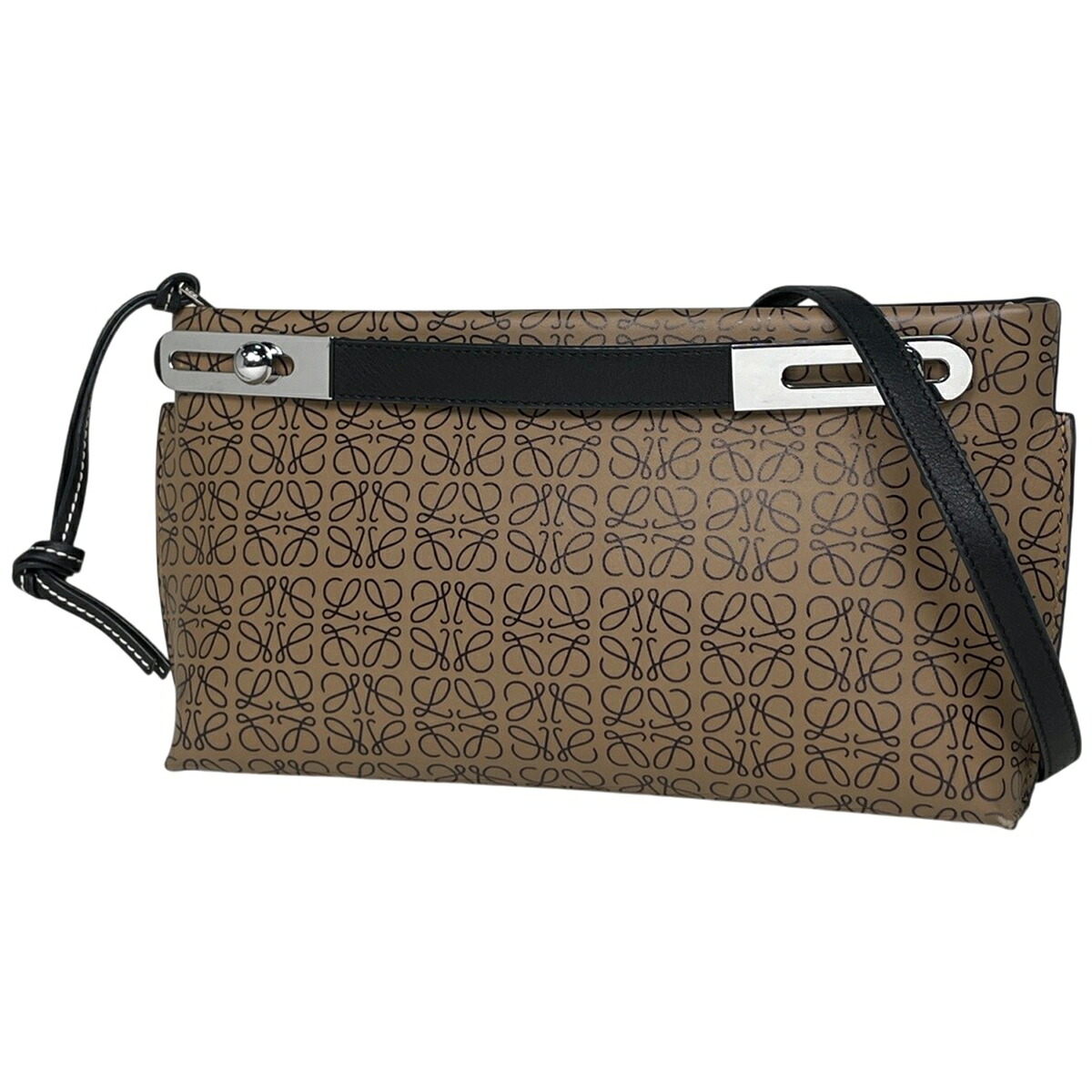 ロエベ LOEWE ミッシー スモールバッグ 3WAY アナグラム ハンドバッグ レザー ブラック ブラウン レディース 【中古】 msp29|バイセル 店