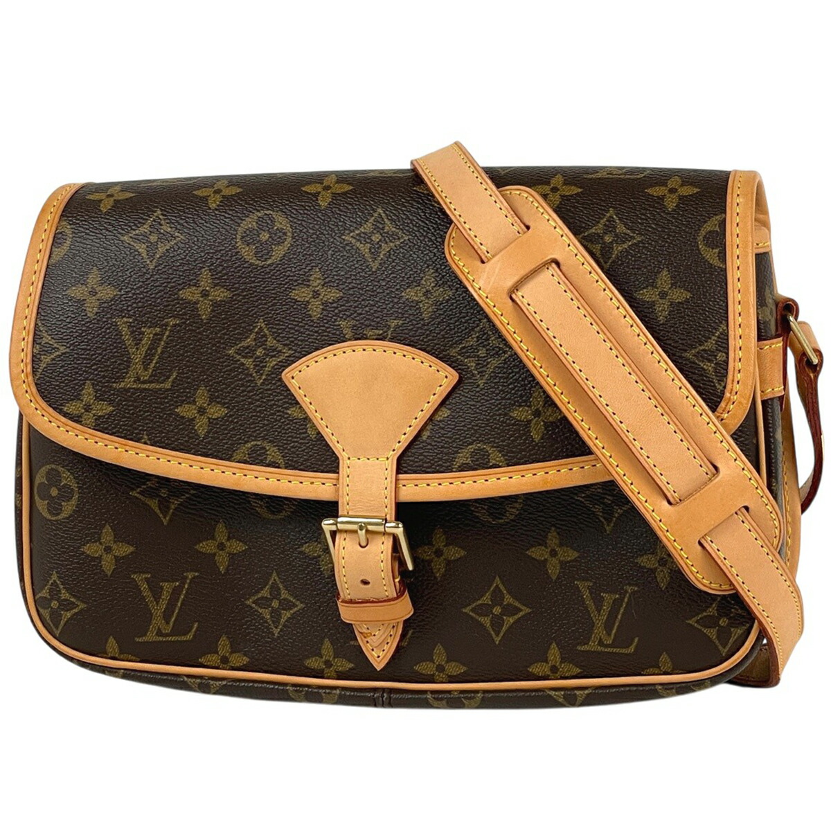 ルイ・ヴィトン Louis Vuitton ソローニュ 曲がった掛け ショルダーバッグ モノグラム 赤銅色 M42250 レディース 【中古】