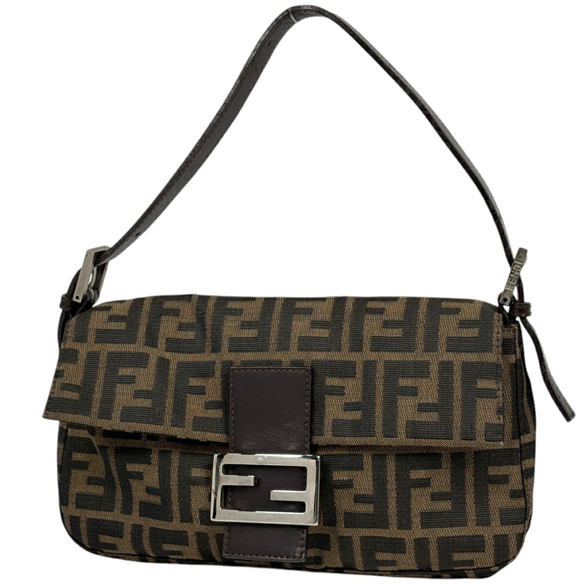 フェンディ FENDI ズッカ柄 マンマバゲット ハンドバック 一肩肉 ショルダーバッグ 帆布 赤銅色 26424 レディース 【中古】