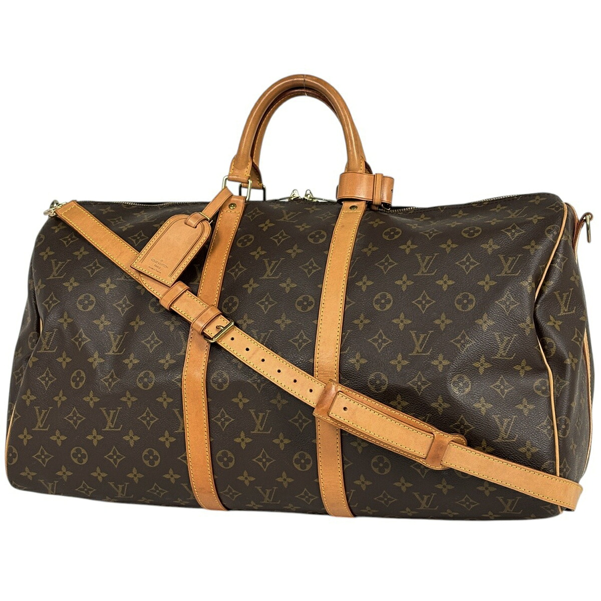 ルイ・ヴィトン Louis Vuitton キーポル バンドリエール55 2WAY ボストンバッグ モノグラム 赤銅色 M41414 レディース 【中古】