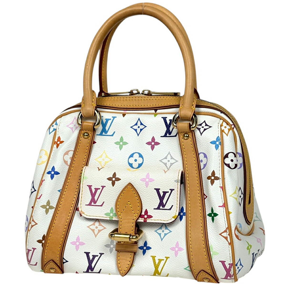 ルイ・ヴィトン Louis Vuitton プリシラ ハンドバック モノグラムマルチ色つや ブロン(白いこと) M40096 レディース 【中古】