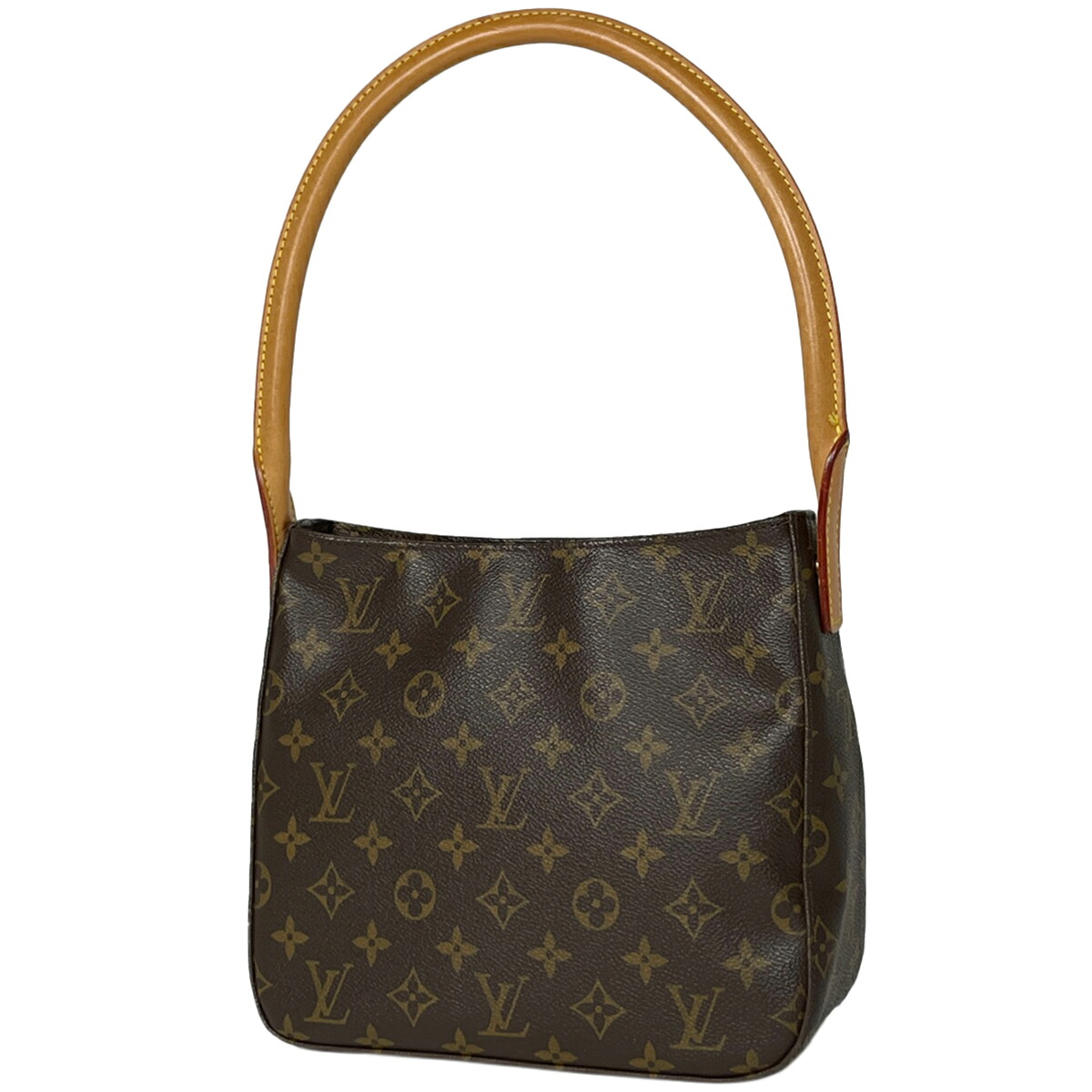 ルイ・ヴィトン Louis Vuitton ルーピングMM 肩かけ 一肩先 ショルダーバッグ モノグラム 赤銅色 M51146 レディース 【中古】