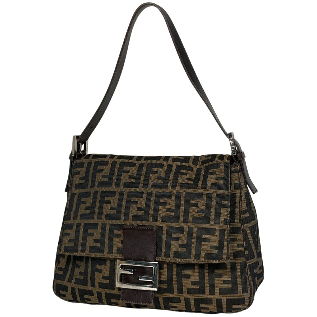 フェンディ FENDI ズッカ柄 ショルダーバッグ ハンドバック 一肩肉 マンマバゲット 帆布 赤銅色 26325 レディース 【中古】