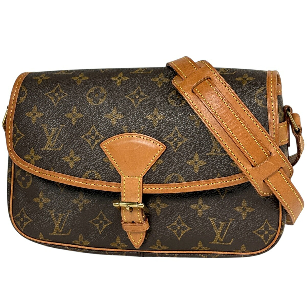 ルイ・ヴィトン Louis Vuitton ソローニュ 曲がった掛け ショルダーバッグ モノグラム 赤銅色 M42250 レディース 【中古】