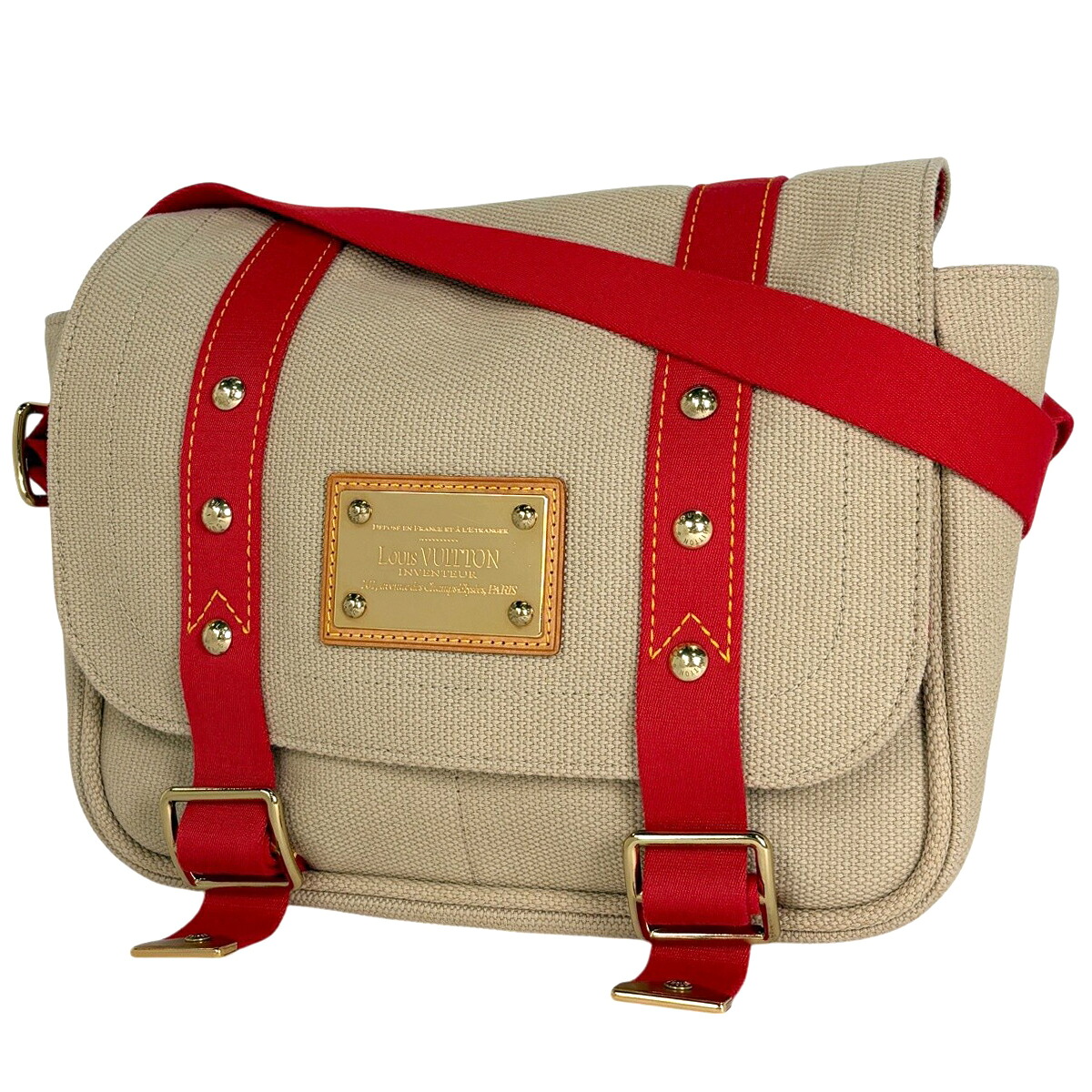 ルイ・ヴィトン Louis Vuitton ブザスPM 斜め掛け ショルダーバッグ アンティグア ベージュ M40041 レディース 【中古】 msp29|バイセル 店