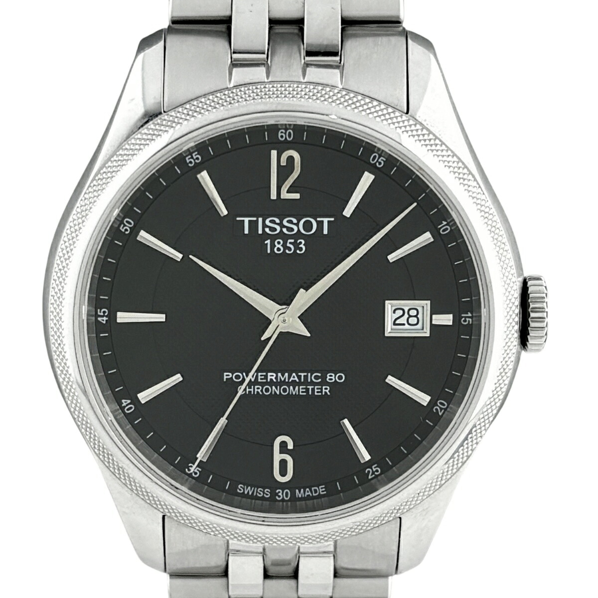 ティソ TISSOT 物語詩 パワーマティック 80 T108.408 ウオッチ SS 自動小銃一巻き 黒いこと メンズ 【中古】