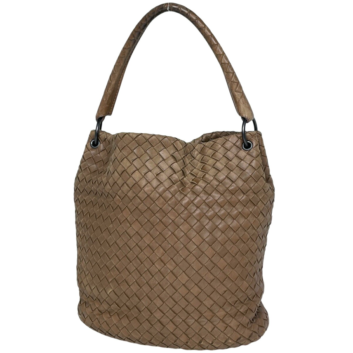 ボッテガヴェネタ BOTTEGAVENETA イントレチャート ハンドバック なめし革 赤銅色 255690 レディース 【中古】