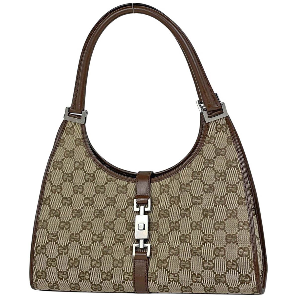 グッチ GUCCI ジャッキー伝達ルート ショルダーバッグ GG柄 ハンドバック GG帆布 ベージュ 赤銅色 01719 レディース 【中古】