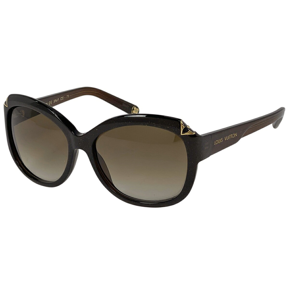 ルイ・ヴィトン Louis Vuitton 黒眼鏡 ホーテンシア キャットアイ 可塑性物質 赤銅色 Z0486W レディース 【中古】