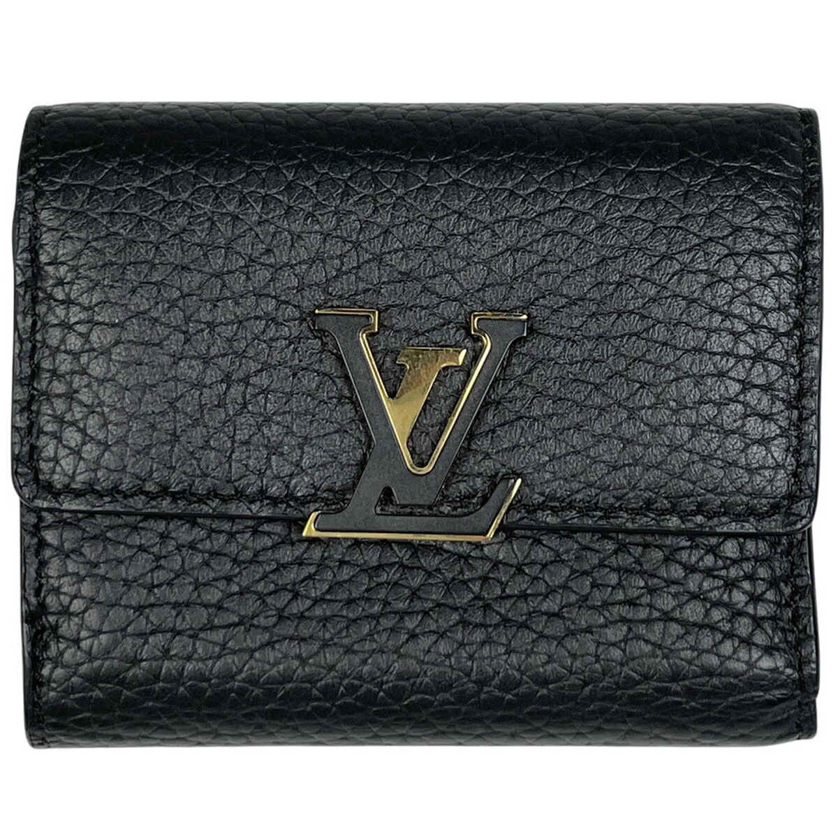 ルイ・ヴィトン Louis Vuitton ポルトフォイユ カプシーヌXS 三つ折り金入れ トリヨン ノワール(黒いこと) M68587 レディース 【中古】
