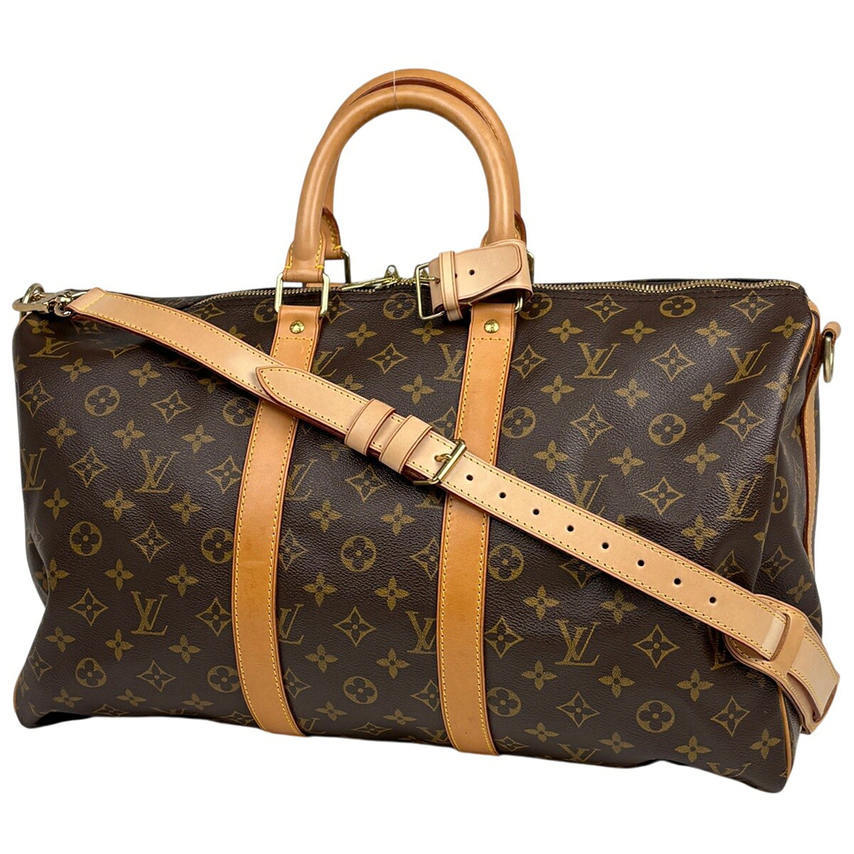 ルイ・ヴィトン Louis Vuitton キーポル バンドリエール45 2WAY ボストンバッグ モノグラム 赤銅色 M41418 レディース 【中古】