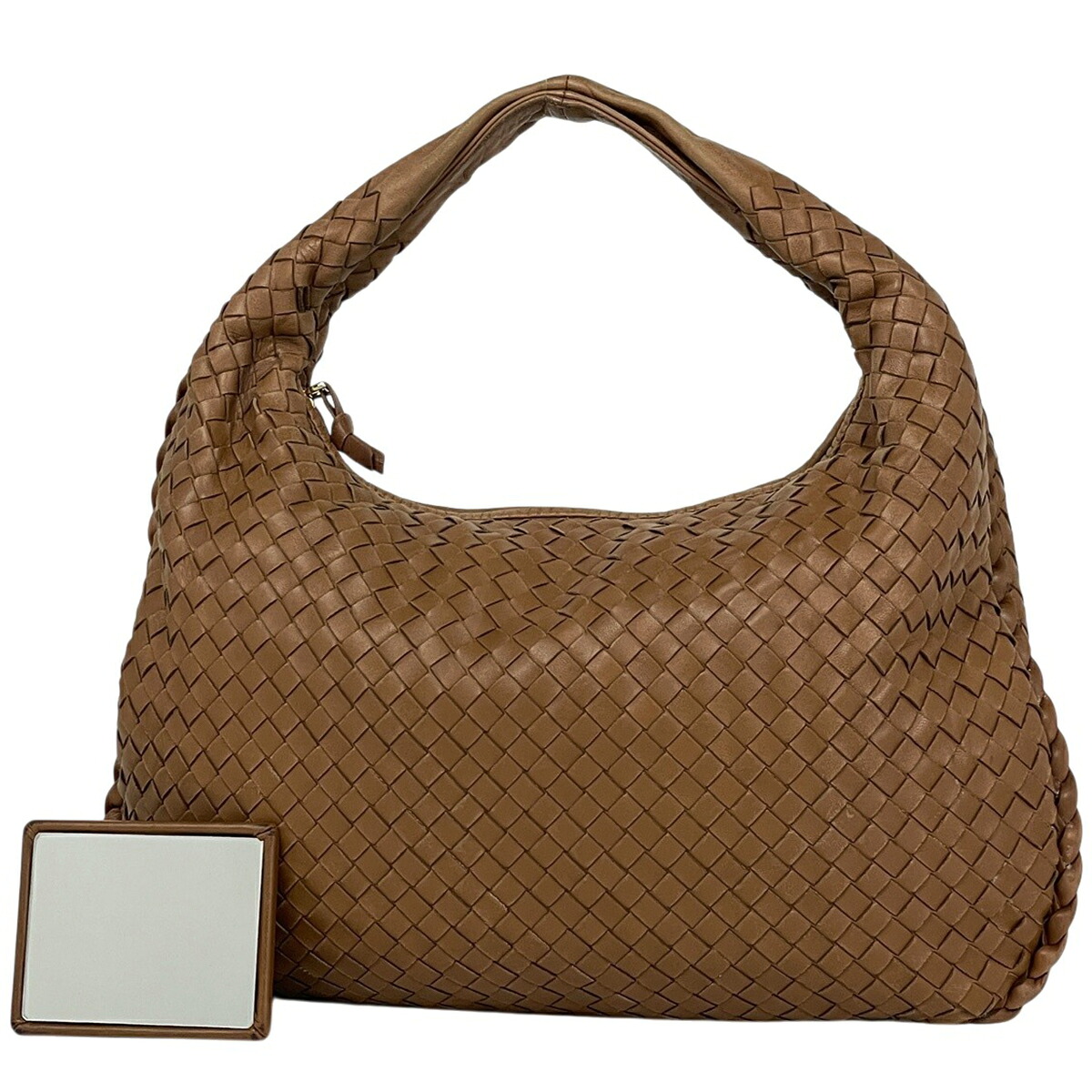 ボッテガヴェネタ BOTTEGAVENETA イントレチャート ショルダーバッグ ホーボー ハンドバッグ レザー ブラウン 115653 レディース 【中古】 msp29｜バイセル 店