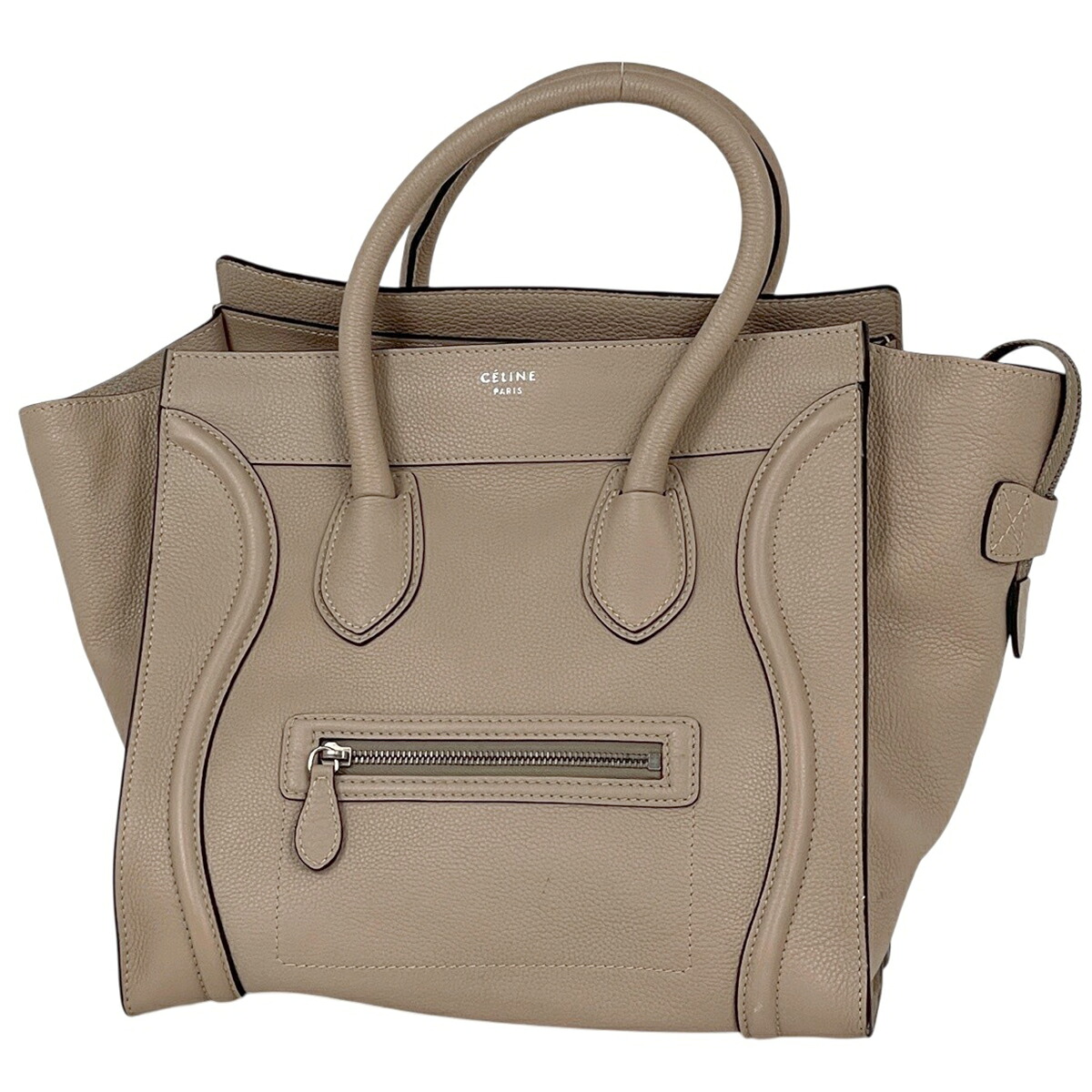 セリーヌ CELINE ラゲージ ミニショッパー ハンドバッグ レザー ベージュ レディース 【中古】｜バイセル 店