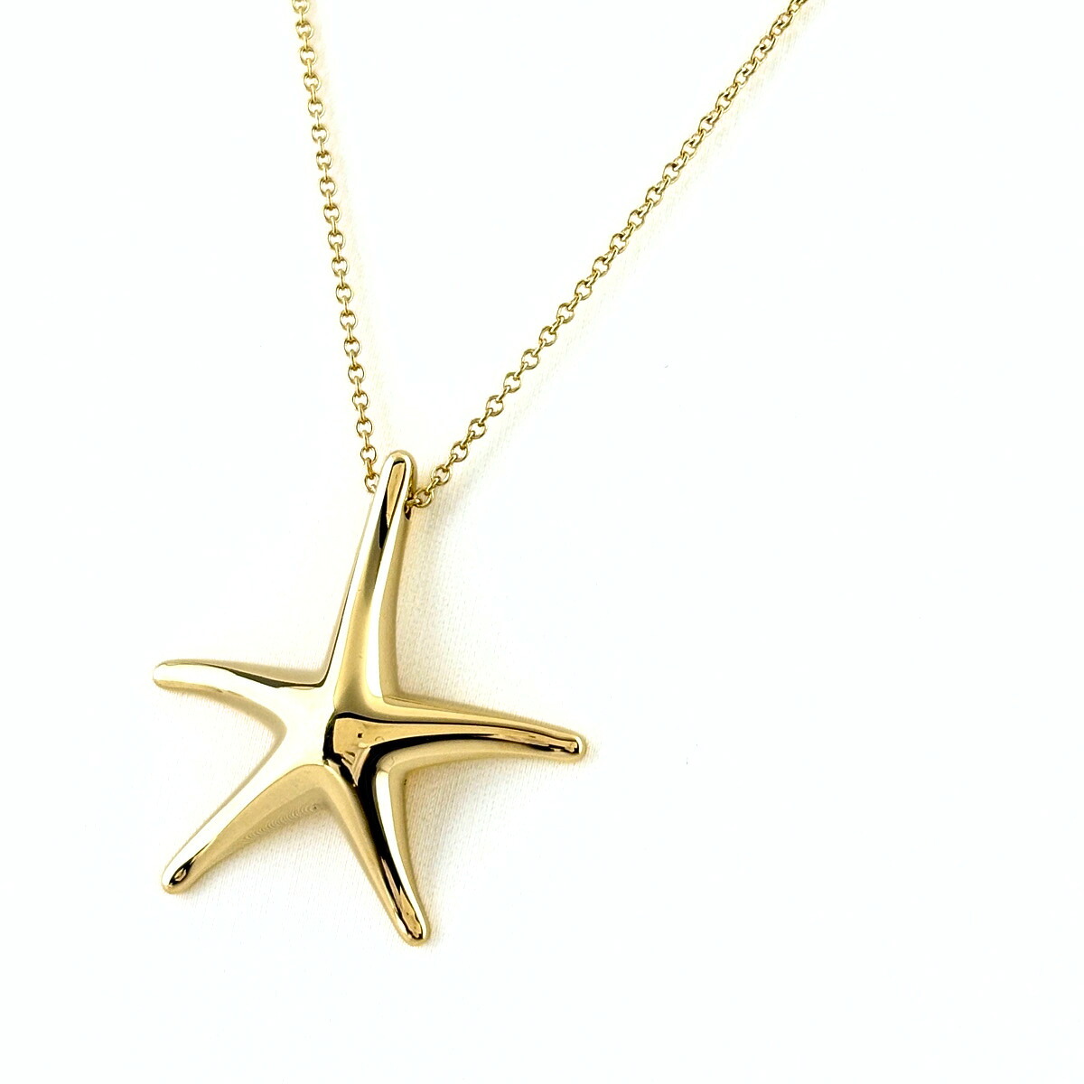 ティファニー TIFFANY&Co. スターフィッシュ ネックレス YG イエローゴールド ペンダント ヒトデ ネックレス 750 レディース 【中古】 msp29｜バイセル 店 169,300円