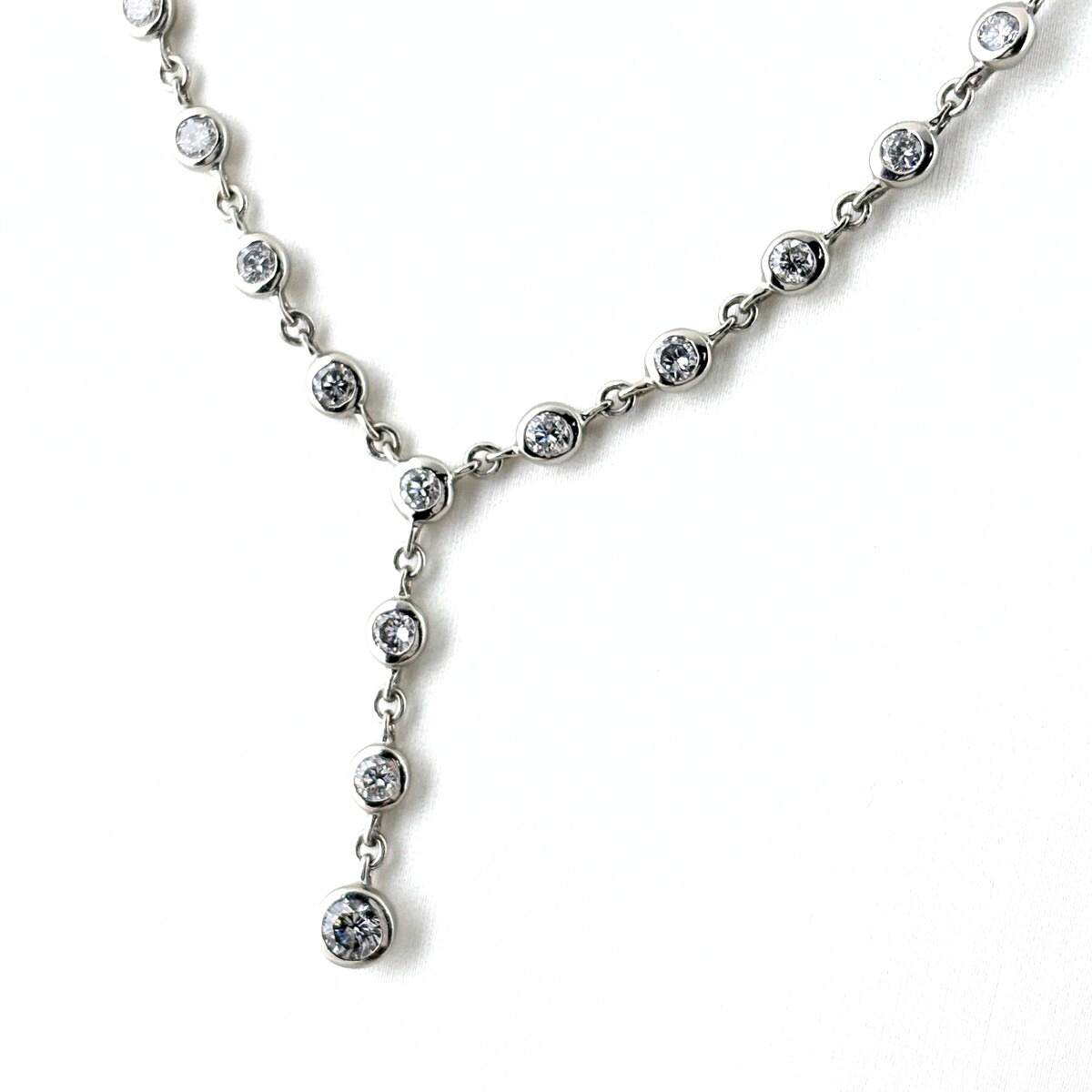 メレダイヤ デザインネックレス プラチナ ペンダント ネックレス Pt900 Pt850 ダイヤモンド レディース 【中古】 msp29｜バイセル 店