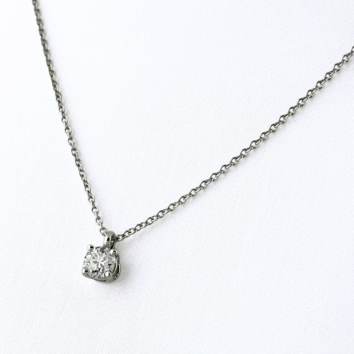 ティファニー TIFFANY&Co. ソリティア ネックレス プラチナ ペンダント ネックレス Pt950 ダイヤモンド レディース 【中古】 msp29|バイセル 店
