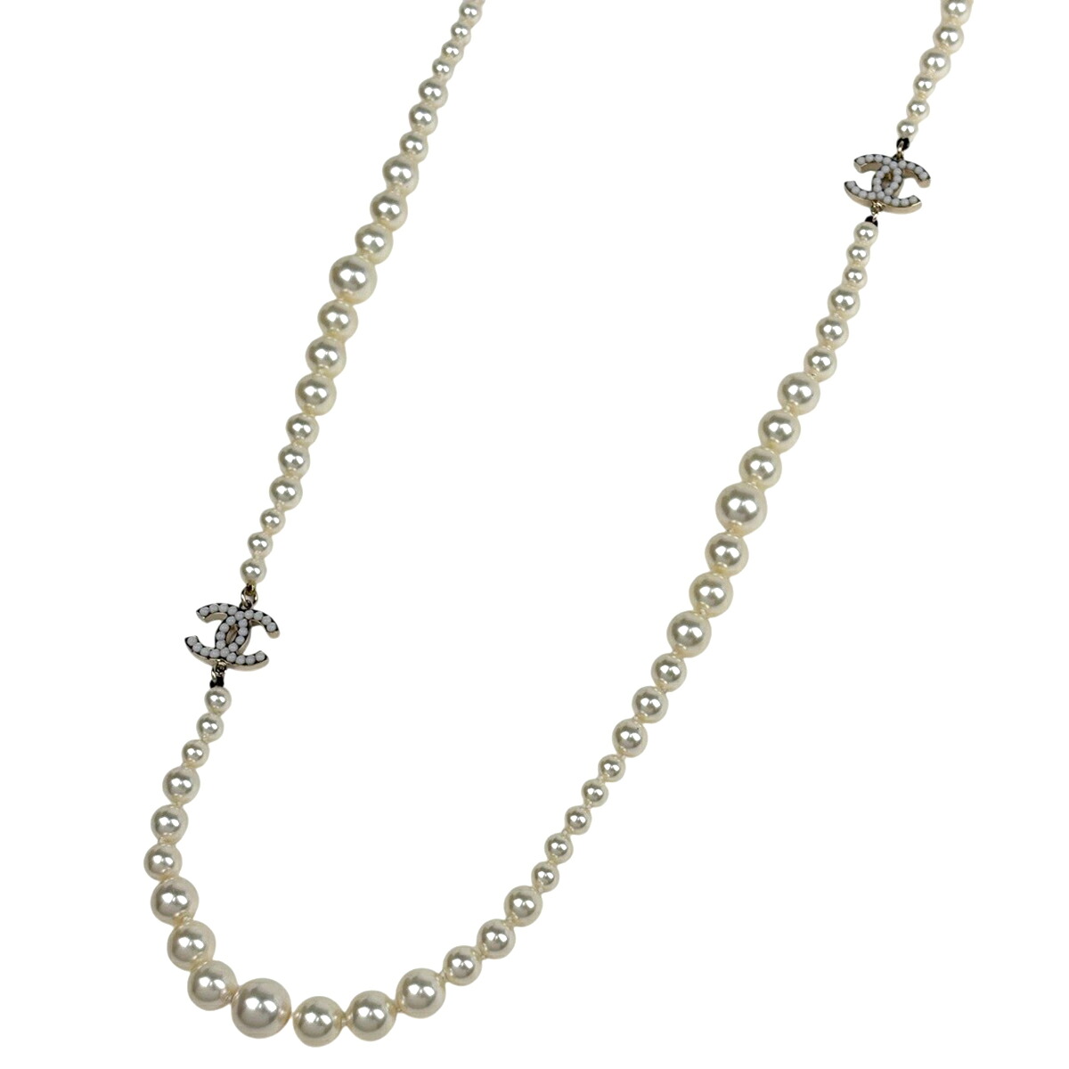 シャネル CHANEL ココマーク フェイクパール ネックレス ロング ネックレス GP ゴールド レディース 【中古】 msp29｜バイセル 店