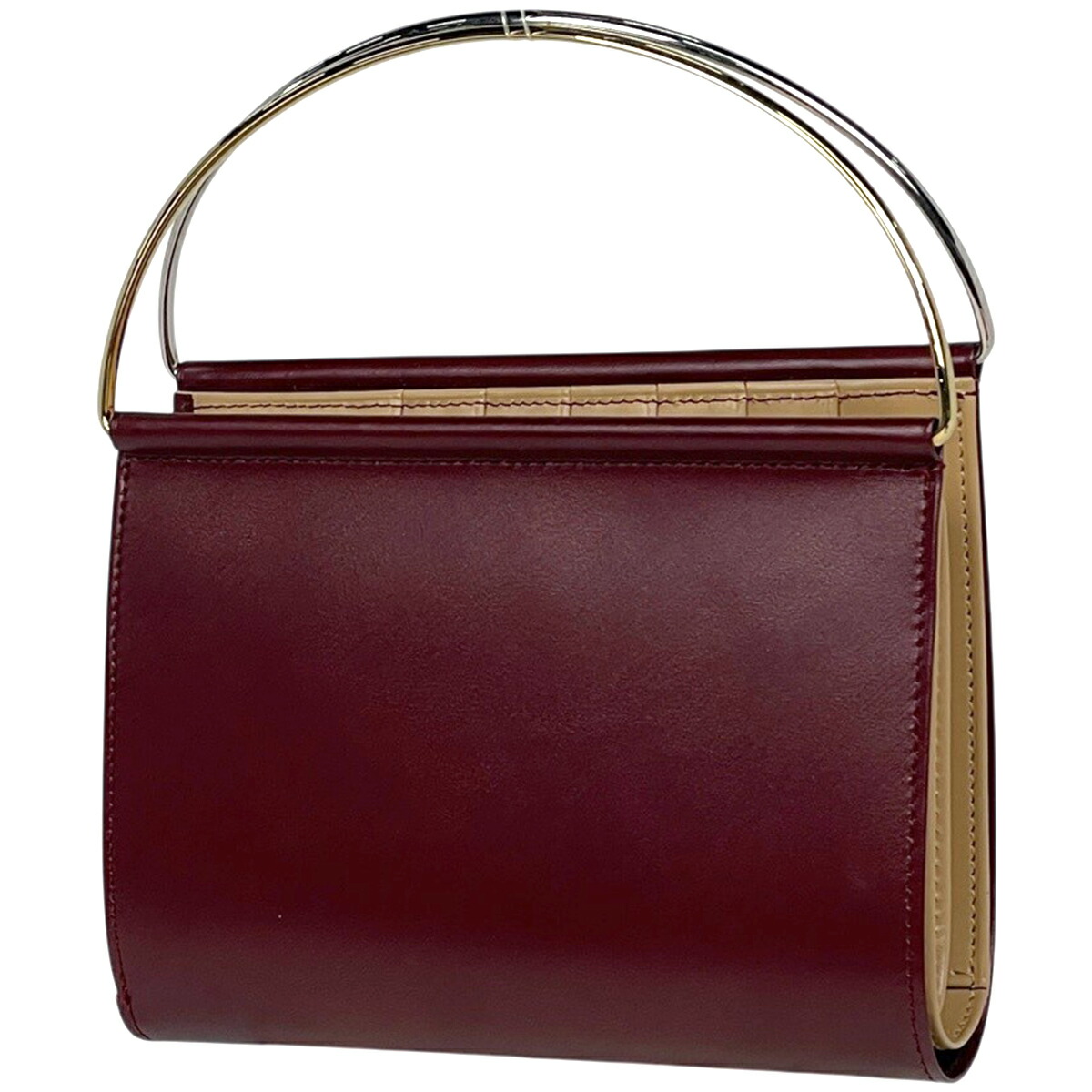 カルティエ CARTIER ロゴ ハンドバッグ トリニティ ウォレット レザー ボルドー レディース 【中古】 msp29｜バイセル 店