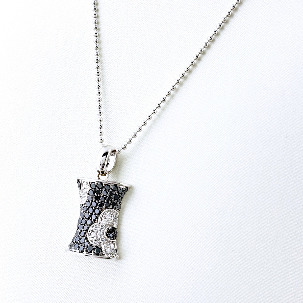 メレダイヤ デザインネックレス WG ホワイトゴールド ペンダント ネックレス K18 WG ダイヤモンド レディース 【中古】 msp29|バイセル 店