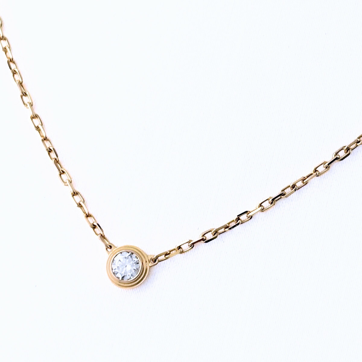 カルティエ CARTIER ダムール ネックレス PG ピンクゴールド ペンダント メレダイヤ SM ネックレス 750 ダイヤモンド レディース 【中古】 msp29｜バイセル 店