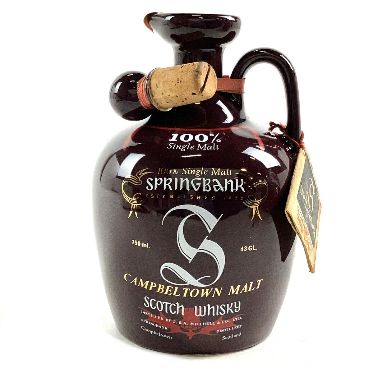 スプリングバンク SPRINGBANK キャンベルタウン ピュアモルト 陶器 750ml スコッチウイスキー シングルモルト 【中古】 msp29｜バイセル 店