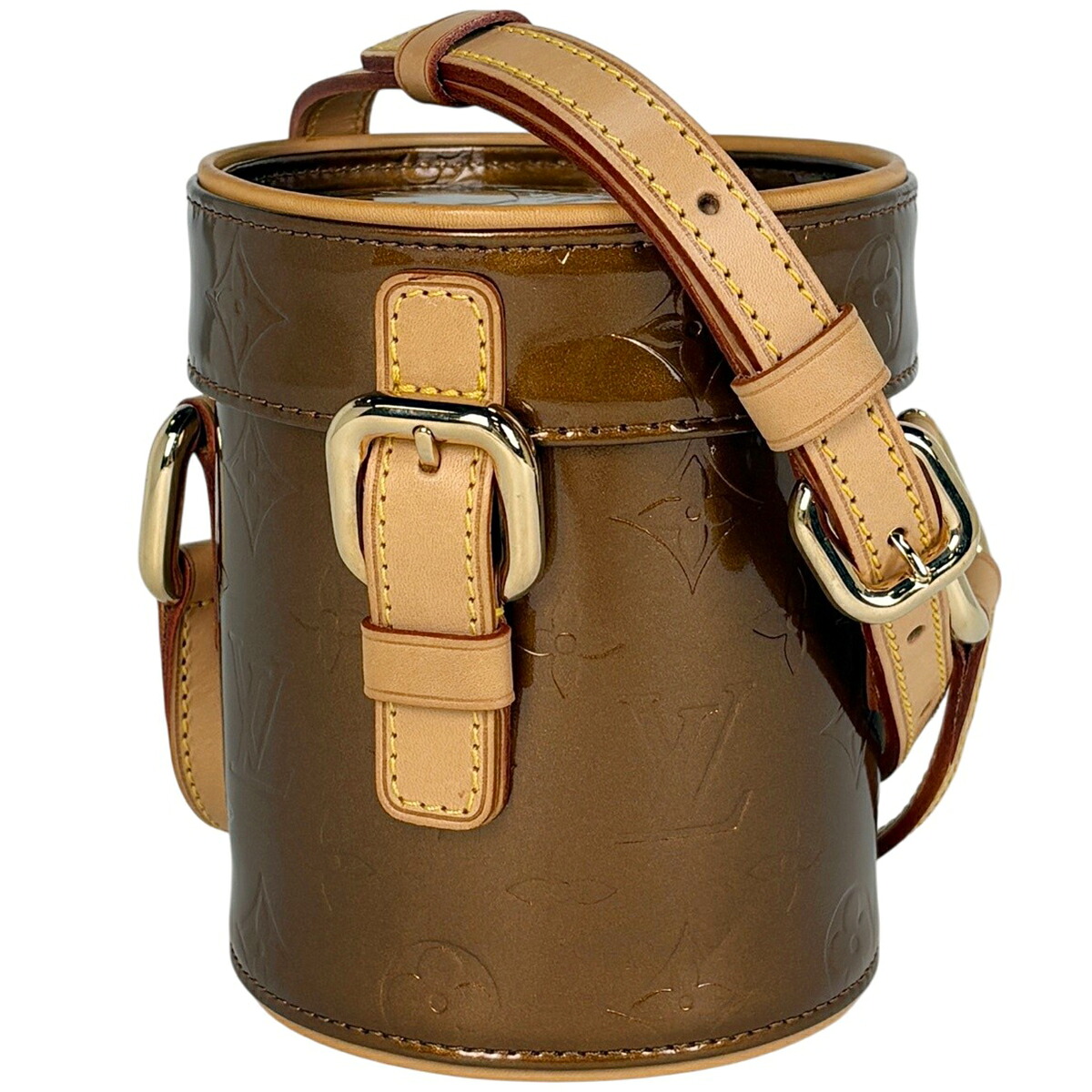 ルイ・ヴィトン Louis Vuitton アスター プレイス エナメル パテントレザー ショルダーバッグ モノグラムヴェルニ ブロンズ M91101 レディース 【中古】 msp29|バイセル 店