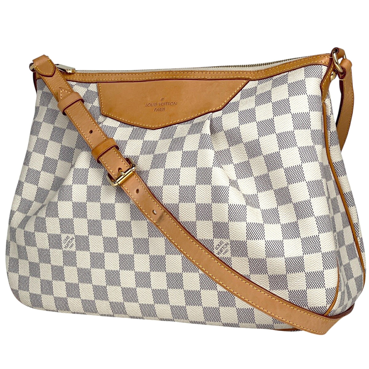 ルイ・ヴィトン Louis Vuitton シラクーサMM 斜め掛け 肩掛け ショルダーバッグ ダミエアズール ホワイト N41112 レディース 【中古】|バイセル 店