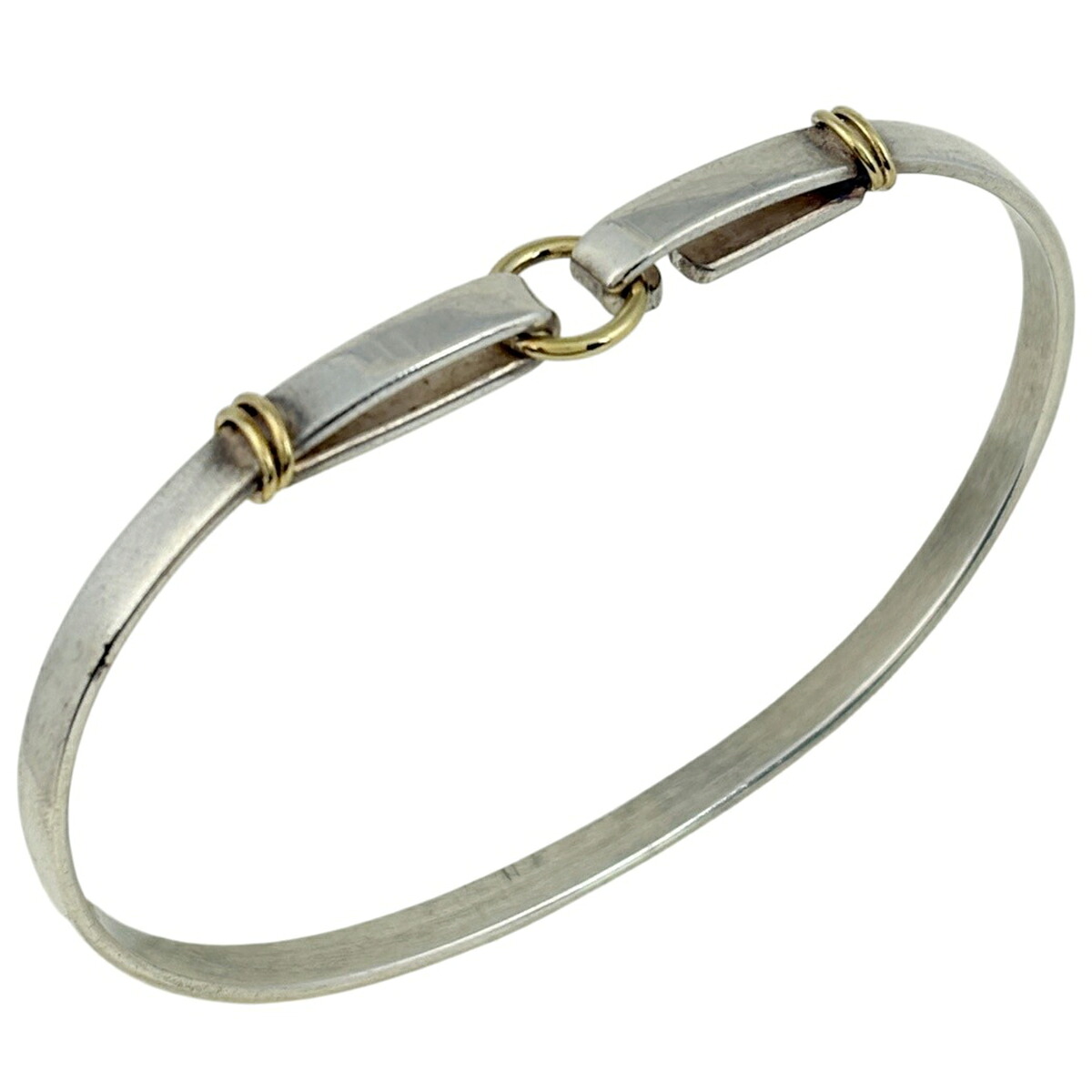 ティファニー TIFFANY&Co. サークルフック バングル ブレスレット シルバー925 750 シルバー レディース 【中古】 msp29｜バイセル 店 29,250円