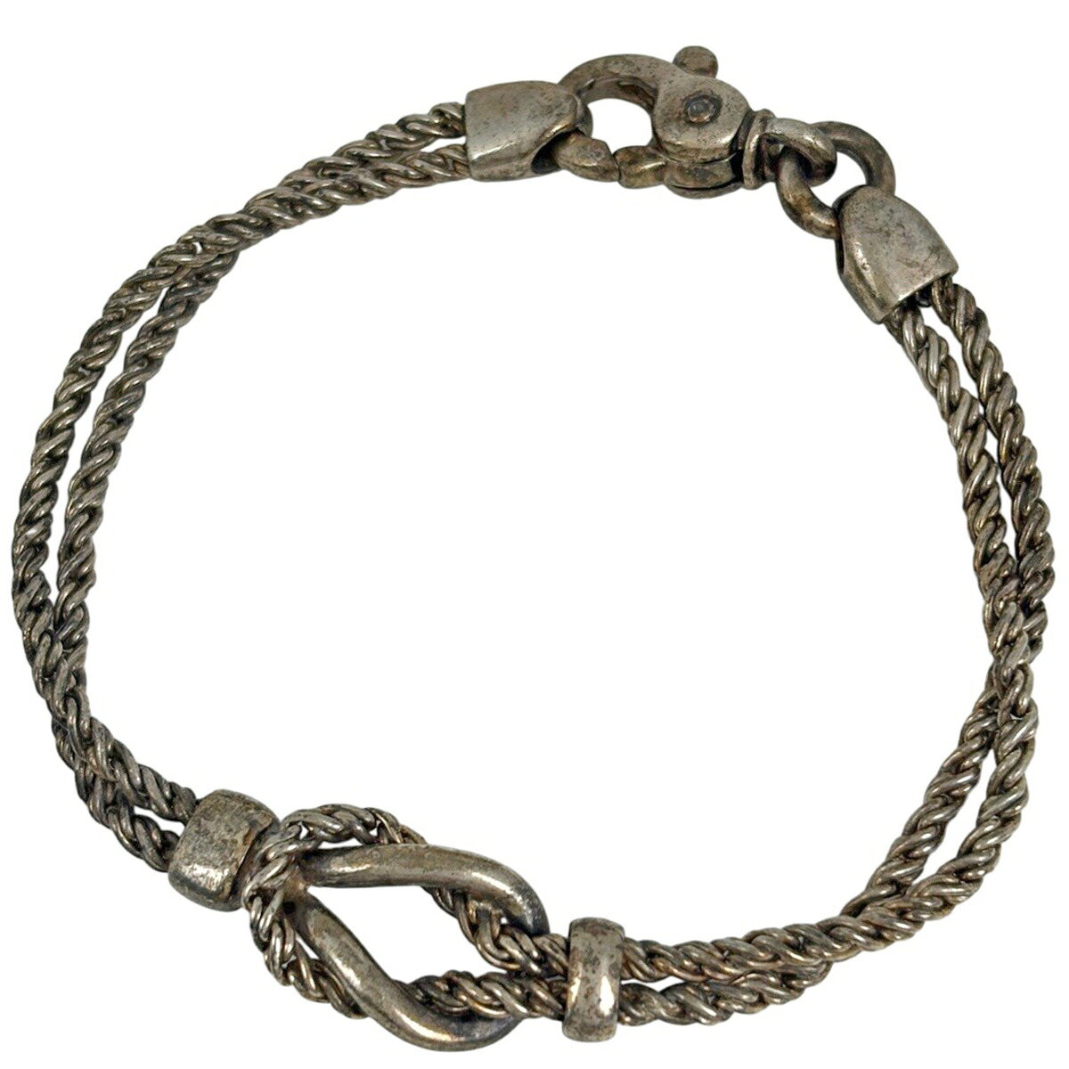 ティファニー TIFFANY&Co. ダブルロープ ブレスレット センターノット シルバー925 シルバー レディース 【中古】 msp29｜バイセル 店