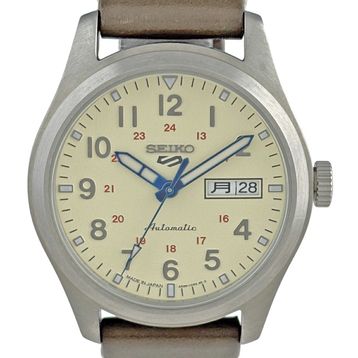 セイコー SEIKO 5スポーツ 4R36-15L0 腕時計 SS レザー 自動巻き アイボリー系 メンズ 【中古】｜バイセル 店