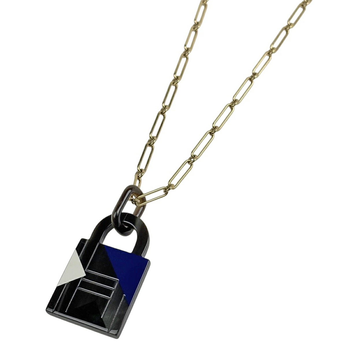 エルメス HERMES アミュレット カデナGM ロング ネックレス GP バッファローホーン ゴールド ブラック レディース 【中古】｜バイセル 店