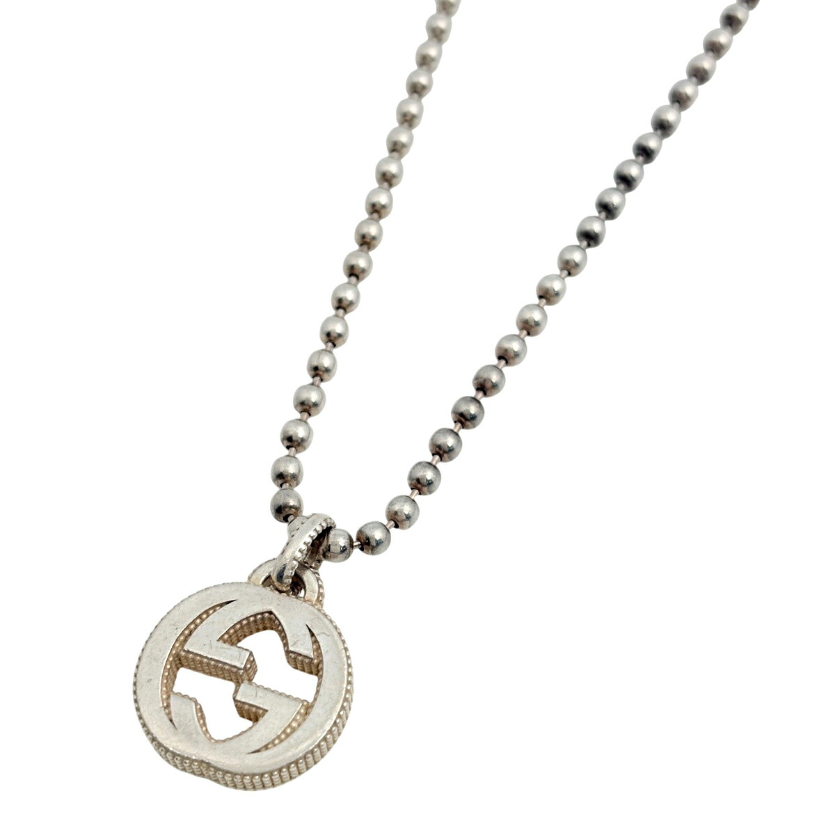 グッチ GUCCI インターロッキングG ネックレス ボールチェーン シルバー925 シルバー レディース 【中古】｜バイセル 店