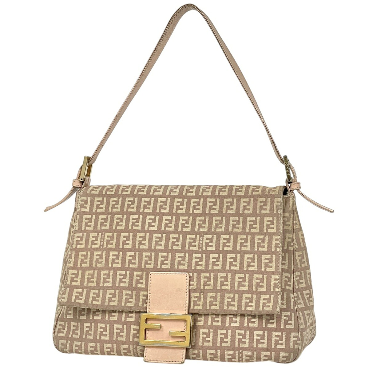 フェンディ FENDI ズッキーノ柄 ショルダーバッグ ハンドバッグ ワンショルダー マンマバゲット キャンバス ピンク 8BR001 レディース 【中古】|バイセル 店