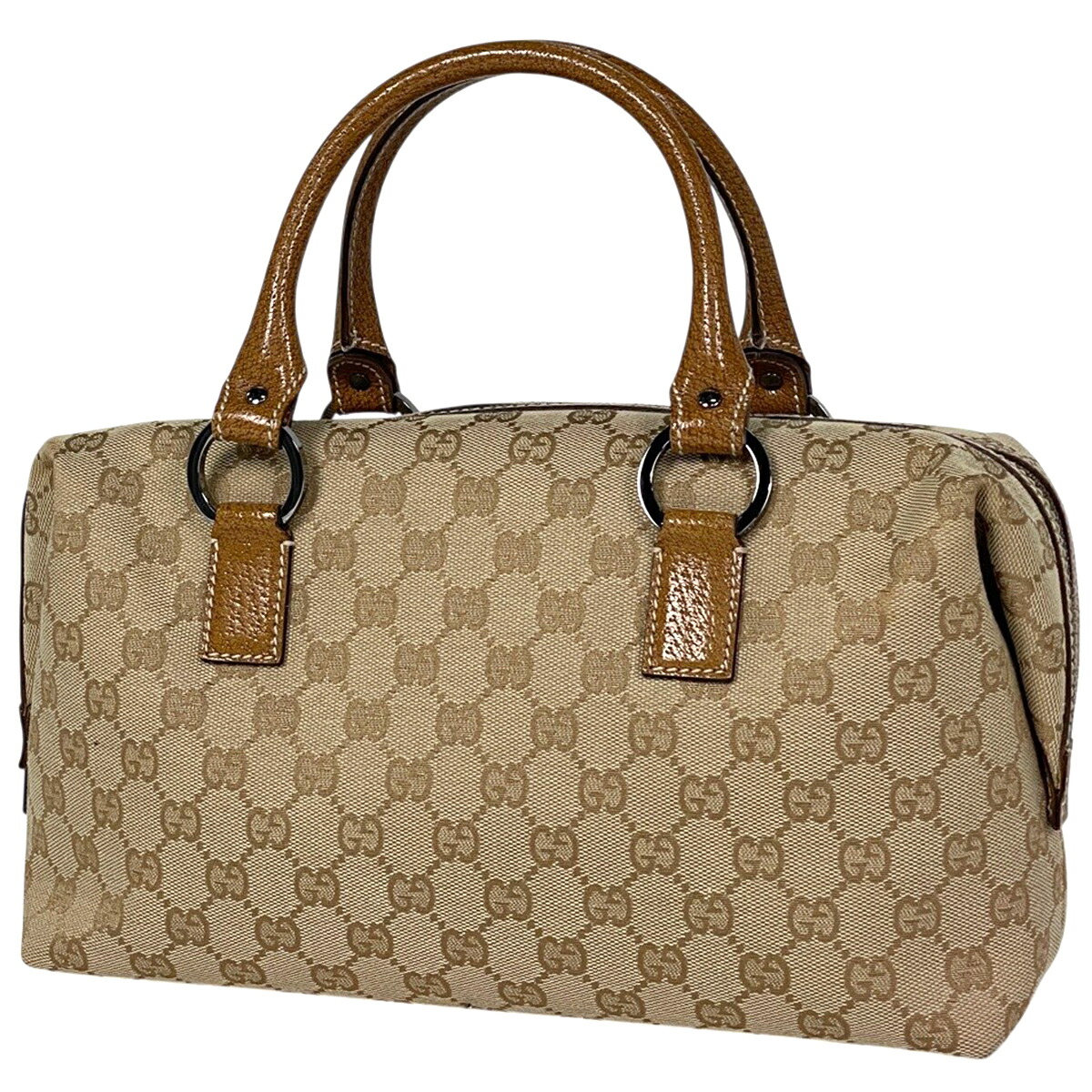 グッチ GUCCI GG柄 ハンドバッグ ミニボストン GGキャンバス ベージュ 113009 レディース 【中古】|バイセル 店