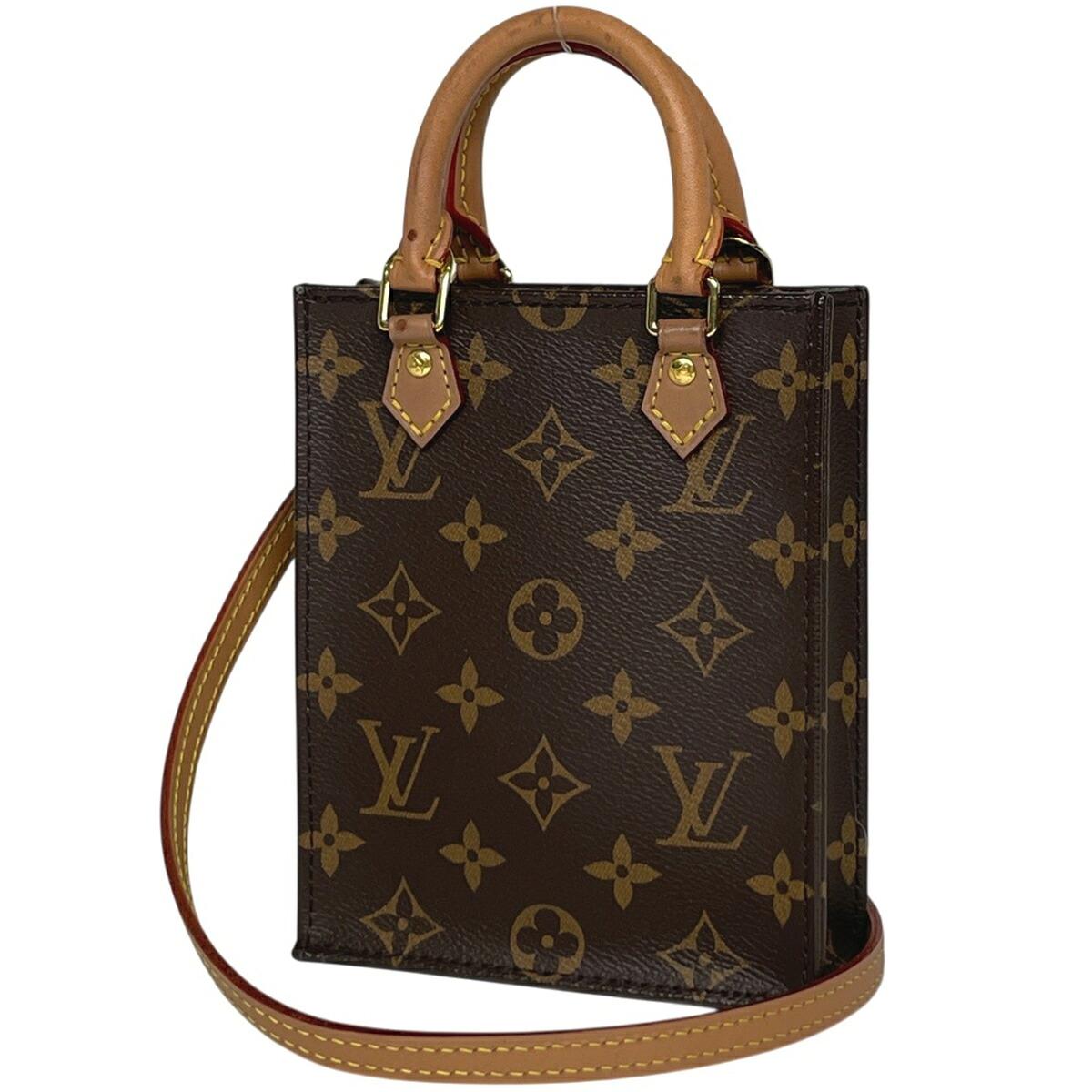 ルイ・ヴィトン Louis Vuitton プティット サックプラ 2WAY ショルダーバッグ ポシェット モノグラム ブラウン M69442 レディース 【中古】|バイセル 店