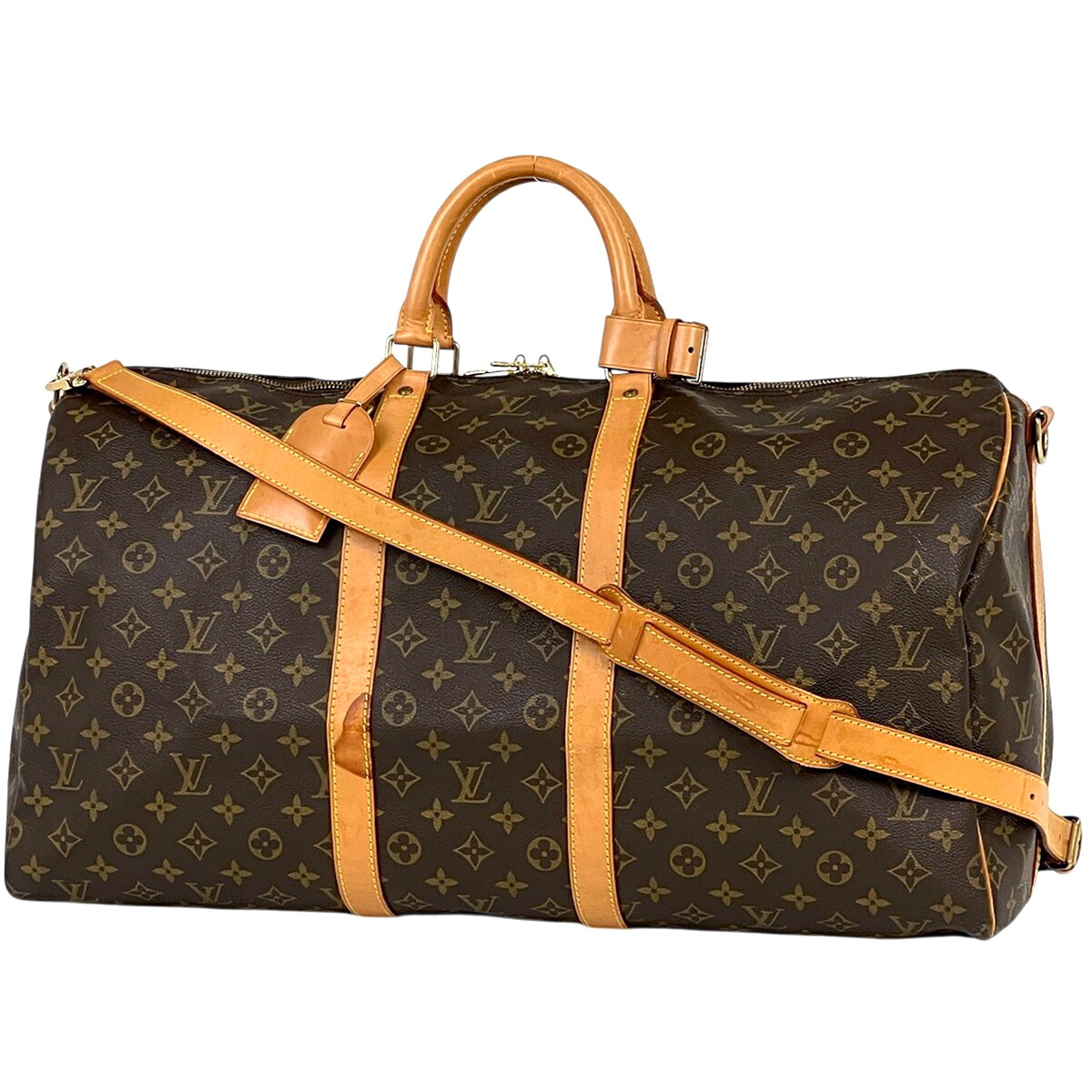 ルイ・ヴィトン Louis Vuitton キーポル バンドリエール55 ボストンバッグ モノグラム ブラウン M41414 レディース 【中古】｜バイセル 店