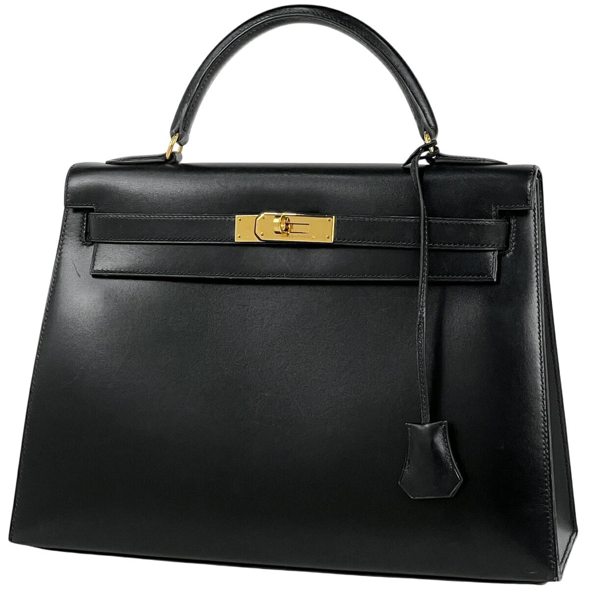 エルメス HERMES ケリー32 ハンドバッグ 外縫い 2WAY ボックスカーフ ブラック レディース 【中古】｜バイセル 店