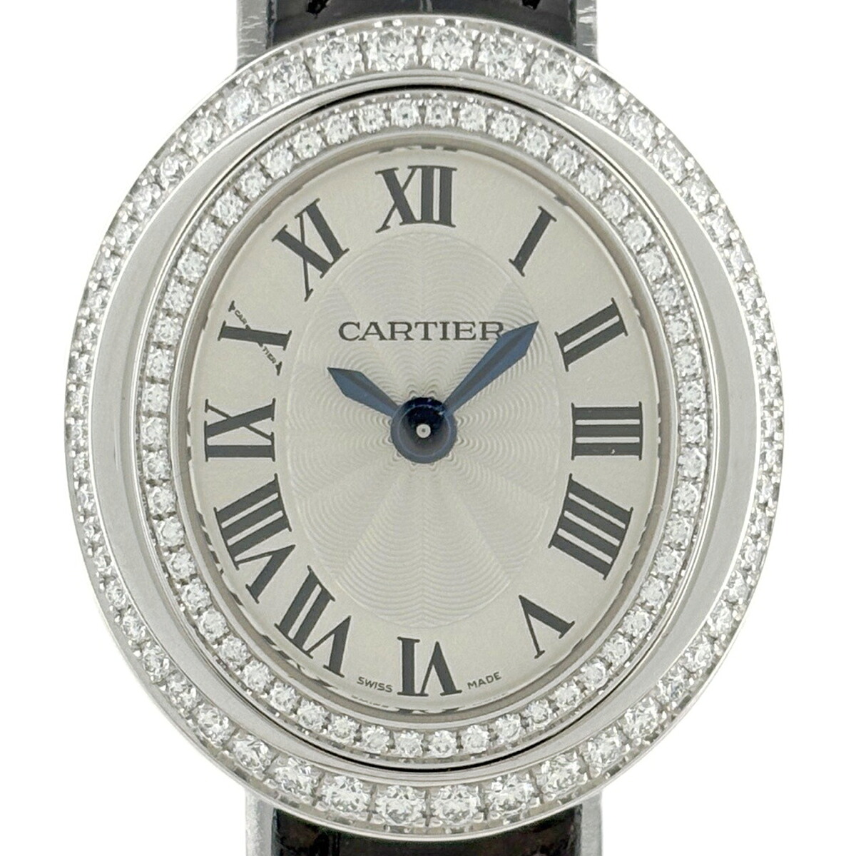 カルティエ CARTIER イプノーズ WJHY0004 腕時計 WG ダイヤモンド レザー クォーツ シルバー レディース 【中古】｜バイセル 店