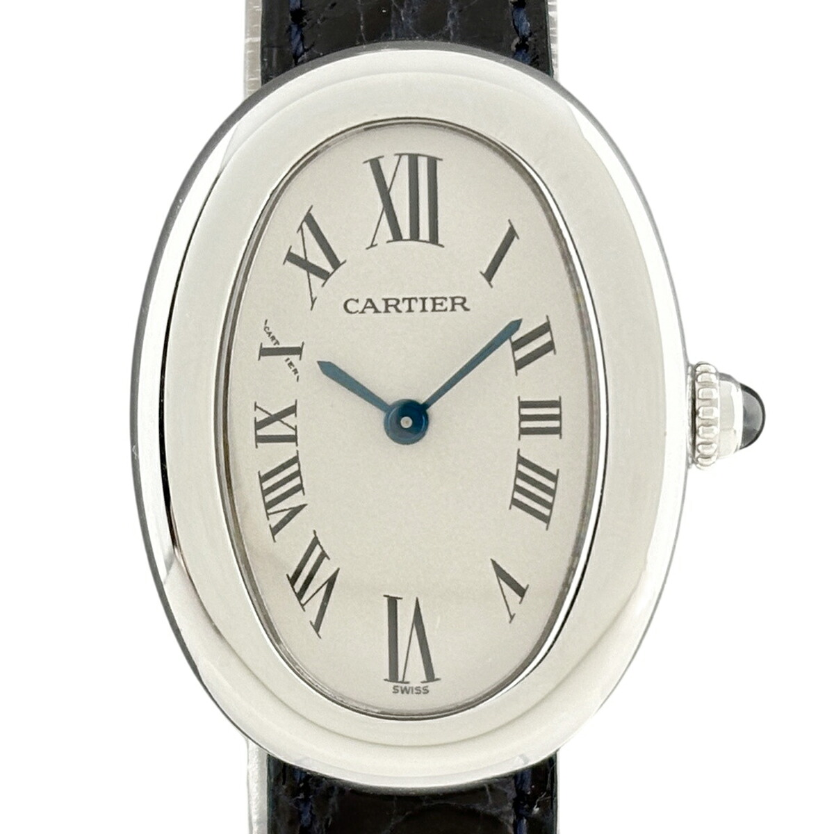 カルティエ CARTIER ベニュワール W1516856 腕時計 WG レザー クォーツ グレー系 レディース 【中古】|バイセル 店