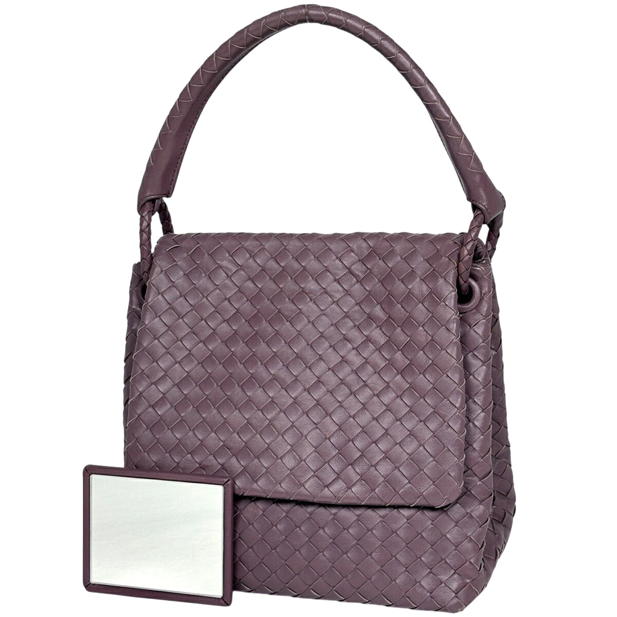 ボッテガヴェネタ BOTTEGAVENETA イントレチャート ハンドバッグ レザー パープル 222328 レディース 【中古】｜バイセル 店 51,480円