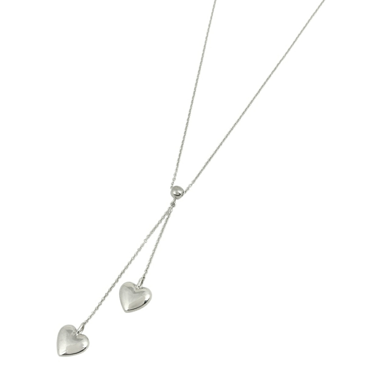 ティファニー TIFFANY&Co. ネックレス ダブルドロップ ハート シルバー925 シルバー レディース 【中古】|バイセル 店
