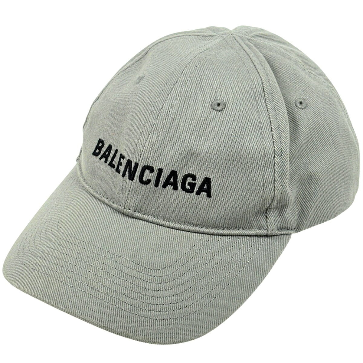 バレンシアガ BALENCIAGA 帽子 ベースボールキャップ 刺 コットン グレー レディース 【中古】|バイセル 店