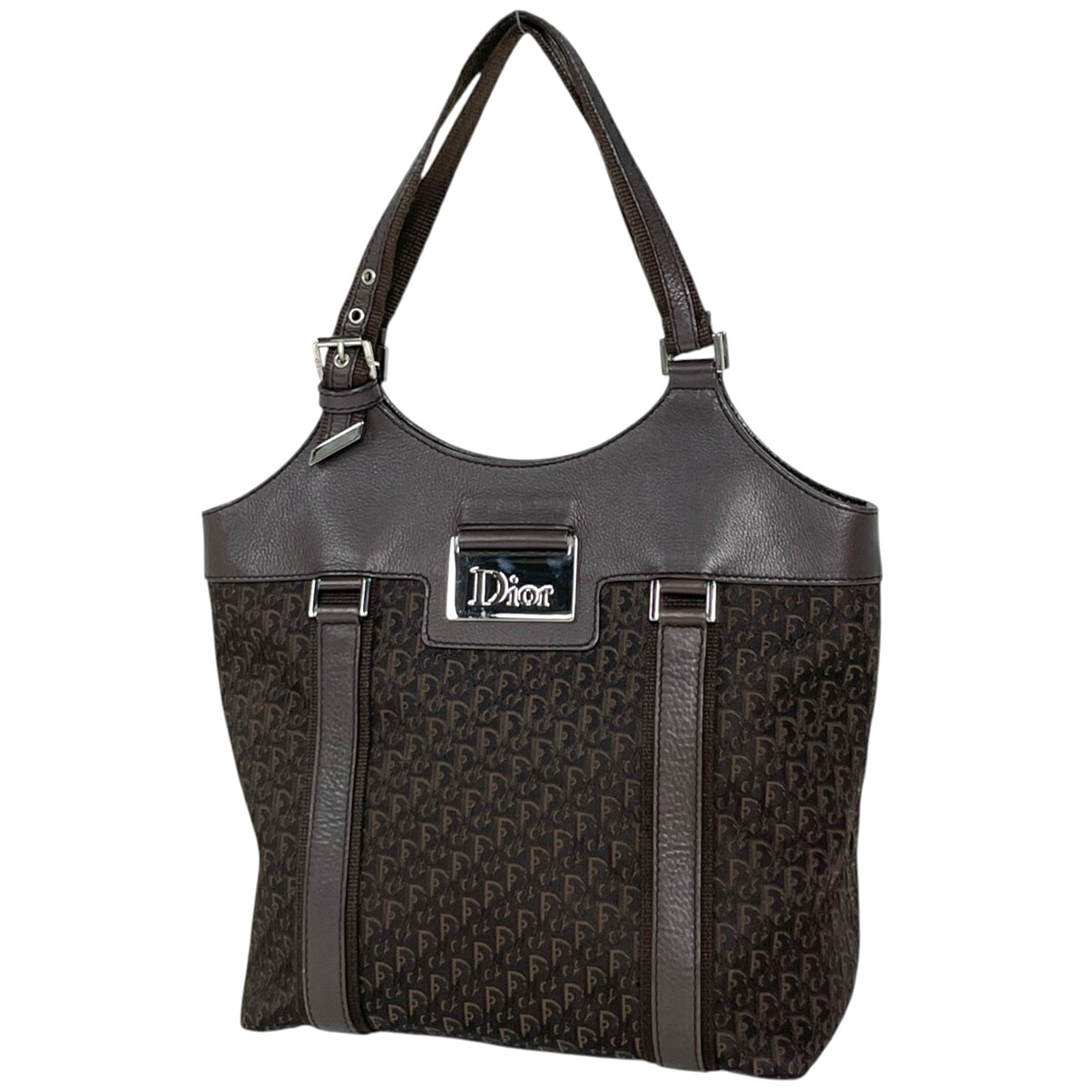クリスチャンディオール Christian Dior ハンドバッグ ストリートシック トロッター柄 キャンバス ブラウン レディース 【中古】｜バイセル 店