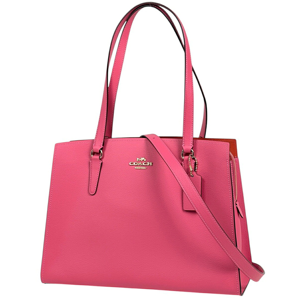 コーチ COACH トートバッグ テイタム キャリーオール 2WAY レザー ピンク C4078 レディース 【中古】|バイセル 店